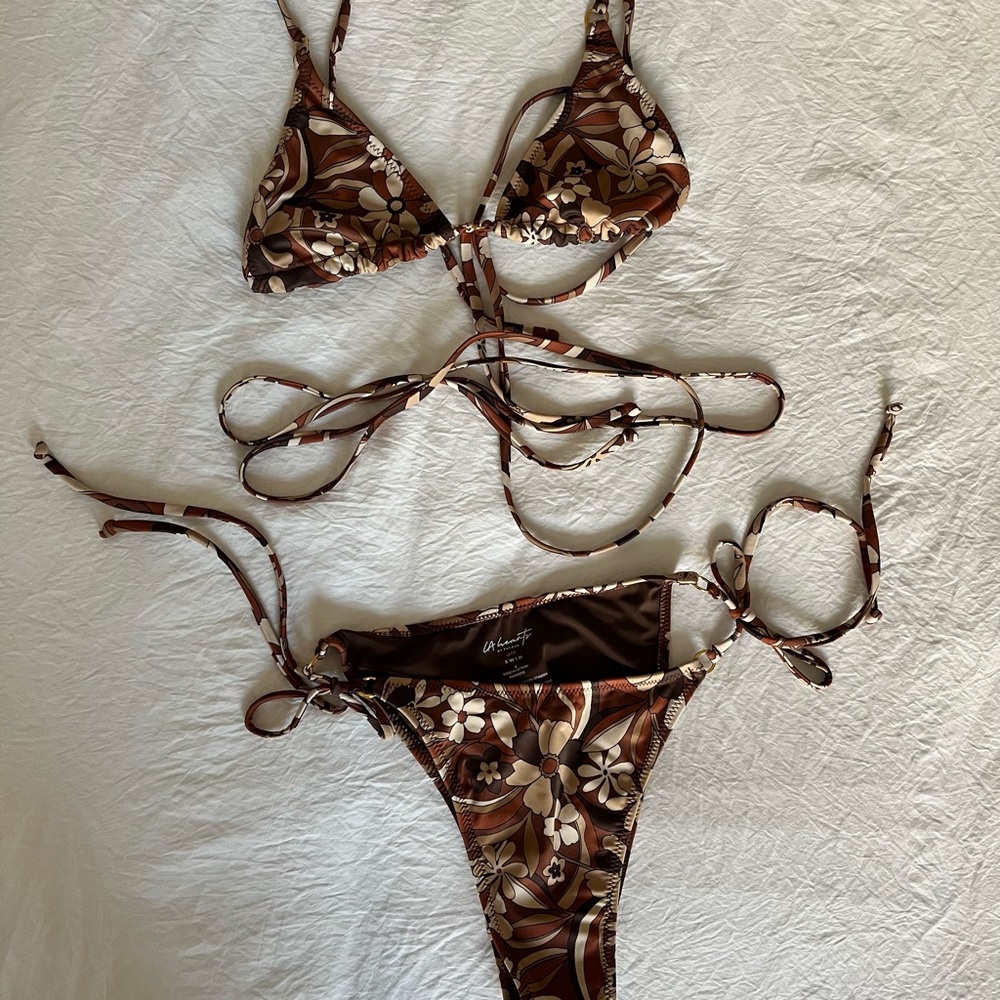 LA Hearts PacSun Eco Brown Lani Ring Tied Bikini - Picture 2 of 6